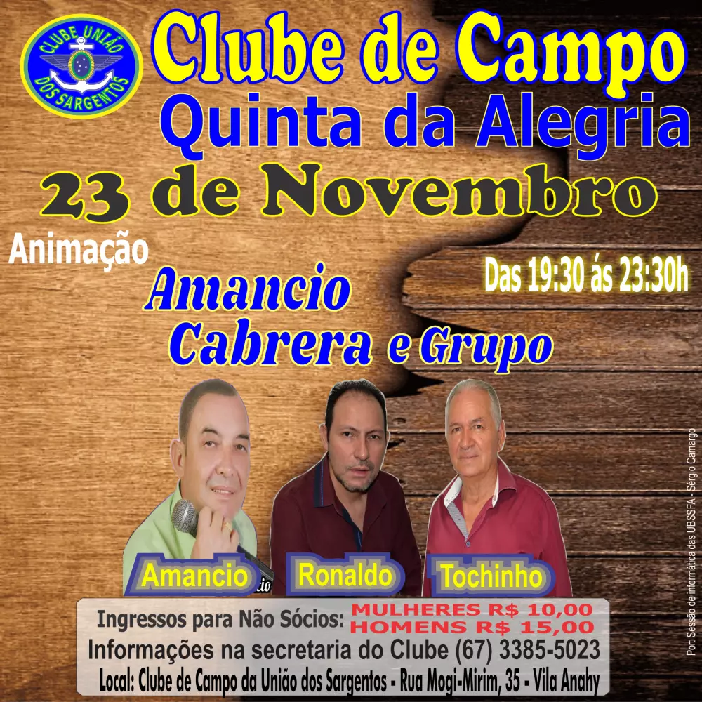 Quinta da Alegria no Clube de Campo 23/11/2023